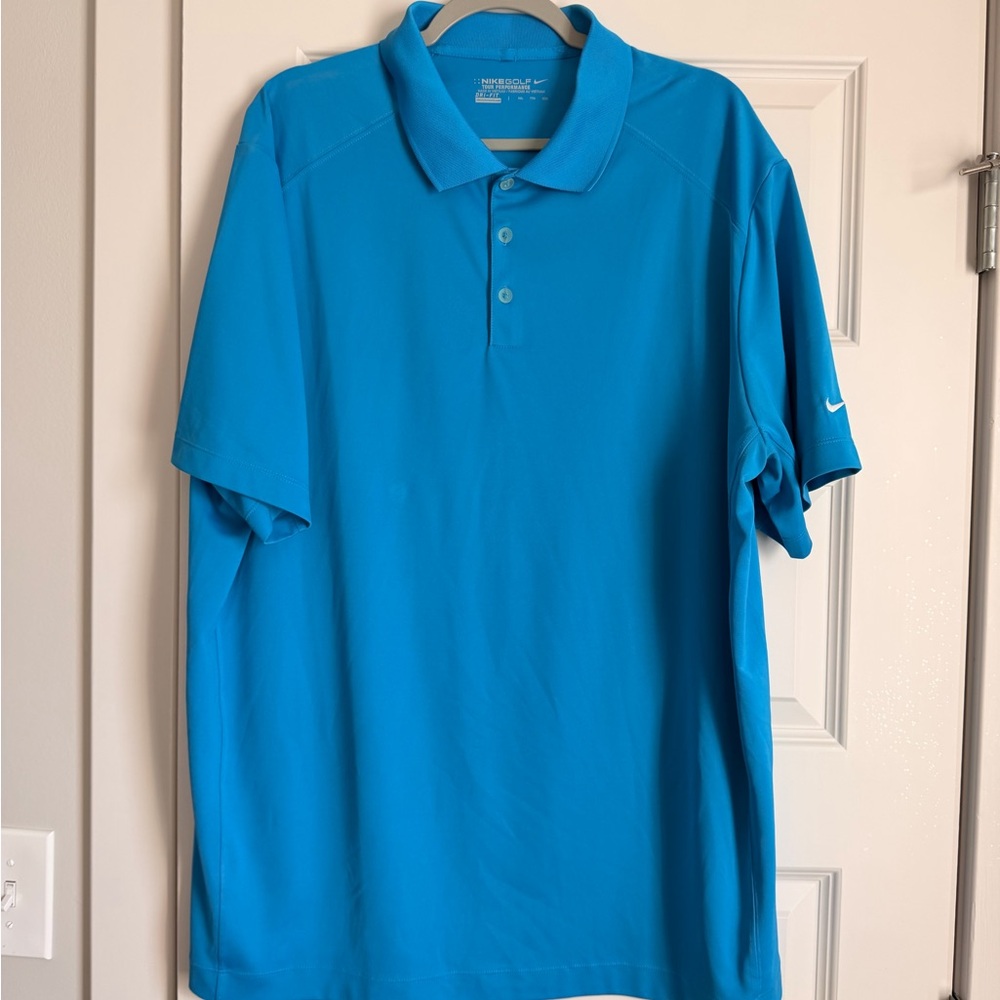 Nike Men's Vibrant Blue Polo Shirt, XXL
